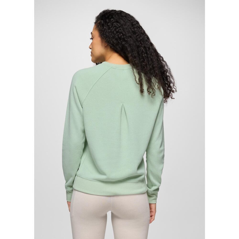 PRANA Women’s Cozy Up Sweatshirt Green XS Outdoors Activewear UPF 50+ - Picture 2 of 8